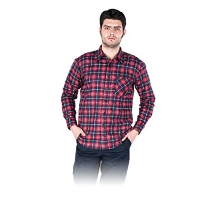 Abbildung von REIS Kf Gcxl Schutz Flanellhemd, Dunkelblau Rot, XL Größe