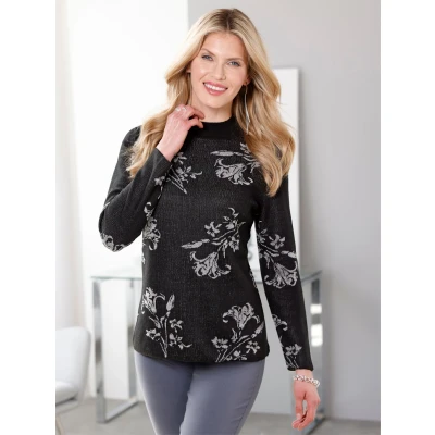 Abbildung von Classic Basics Stehkragenpullover &quot;Jacquard Pullover&quot;