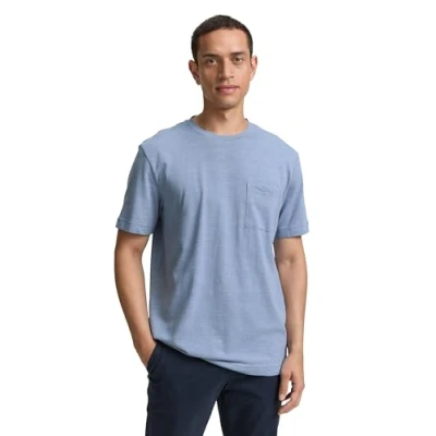 Abbildung von TOM Tailor Tshirt basic, Herren, Größe: Medium, White dove blue injected