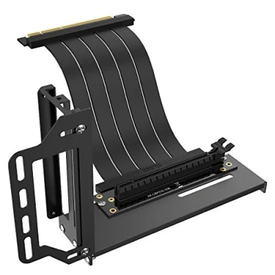 Abbildung von Akasa Riser Black PRO, Vertikale GPU Halterung, PCIe 3.0 Kabel, EMI Abschirmung, 200 mm, AK CBPE02 20B