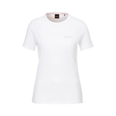 Abbildung von BOSS Elogo Tshirt print, Damen, Größe: Small, Natural