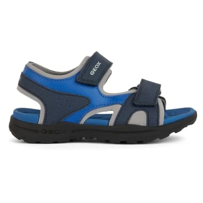 Abbildung von Geox J Vaniett BOY Trekkingsandale für Kinder, Größe: 24, Navy/royal Schuhe