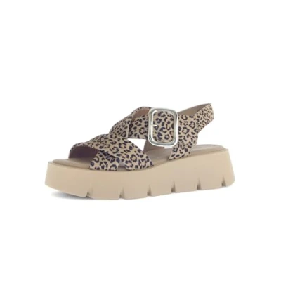 Abbildung von Gabor Damen Plateausandalen, Frauen Sandalen,Sommerschuhe,Freizeitschuhe,offene Schuhe,Strandschuhe,Dicke Sohle,Natur (So.Sabbia),40.5 EU / 7 UK