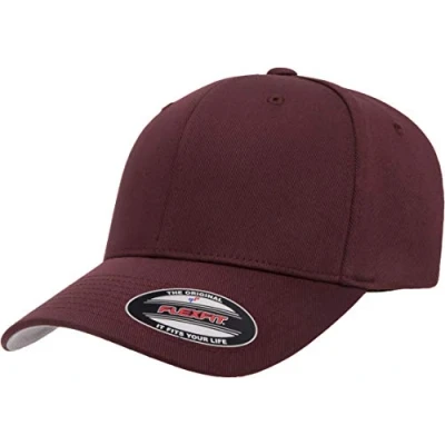 Abbildung von Flexfit Herren Men&#039;s Athletic Baseball Fitted Cap Taillierte Baseballkappe, Kastanienbraun, S/M