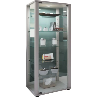 Abbildung von VCM Standvitrine Holz Glas Stand Vitrine Sammelvitrine Kavisa L