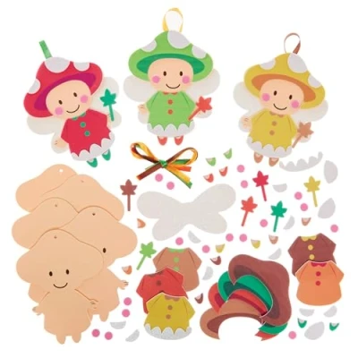 Abbildung von Baker Ross FX612 Mix&amp;Match Deko Sets für Feenpilze Packung mit 8, Herbstdekorationen Kinder