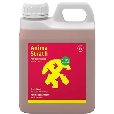 Abbildung von Anima Strath Nahrungsergänzungen &amp; Vitamine für Hunde Katze Flüssig Kräuterhefe zur Stärkung des Immunsystems Anregung der Verdauung, 61 Mikronährstoffen Mineralien (1000 ml)