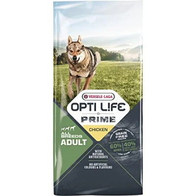 Abbildung von Opti Life Prime Adult All Breeds Huhn Hundefutter 12.5 kg Getreide...