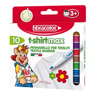 Abbildung von Fibracolor T Shirt Max Pack 10 Textilienstifte Spitze Pinsel