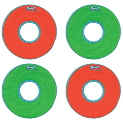Abbildung von Chuckit! (4 Pack) Zipflight Amphibious Flying 6 Inch Ring Dog Fetch Toy Small