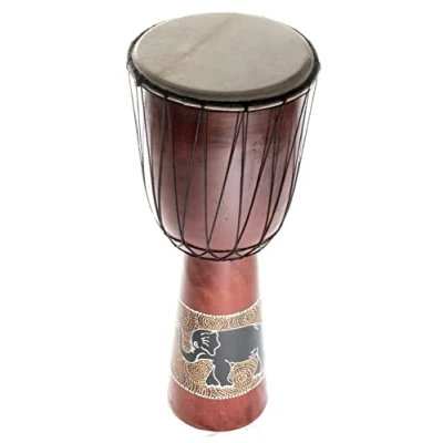 Abbildung von 50cm Anfänger Djembe Trommel Bongo Drum Holz Bunt Elefant Afrika