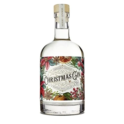 Abbildung von Wajos Christmas Gin 42% vol, 500ml. Perfekt für Weihnachten, Adventskalender, winterliche Cocktails &amp; Tonic. Geschenk
