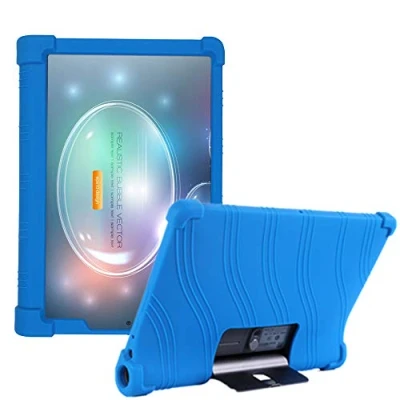 Abbildung von HminSen Schutzhülle für Lenovo Yoga Tab5 YT X705F 2019 Smart Tablet Cover Tab 5, kinderfreundliche Silikonhüllen (Marineblau)