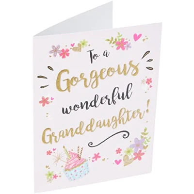 Abbildung von Piccadilly Greetings Moderne Geburtstagskarte für Enkelin, 20,3 x 15,2 cm