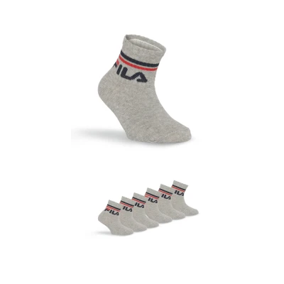 Abbildung von Fila Kurzsocken (6er Pack) mit eingestricktem Logo im Bündchen, Kindersocken