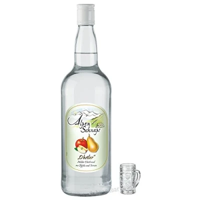 Abbildung von Alpenschnaps Steinbeisser &quot;Obstler&quot; 1,0l incl. Stampl