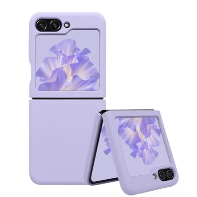 Abbildung von kwmobile Flip Soft Case kompatibel mit Samsung Galaxy Z Flip5 Hülle Silikon Cover für Foldable Handy Handyhülle in Lavendel