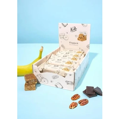 Abbildung von KoRo Bio Flapjack Banana Bread 15 x 60 g Vegan &amp; glutenfrei Ballaststoffreich (11 g/100 g) Mit Bananenchips, Pekannüssen Schokostückchen