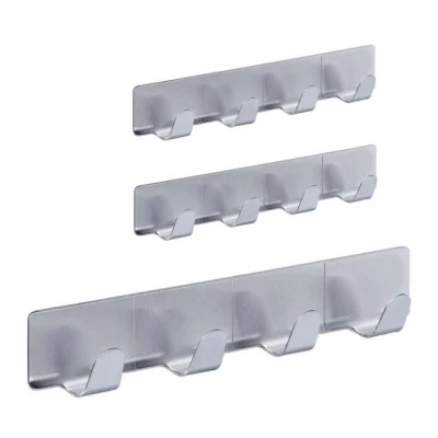 Abbildung von relaxdays Handtuchhaken Hakenleiste selbstklebend 3er Set