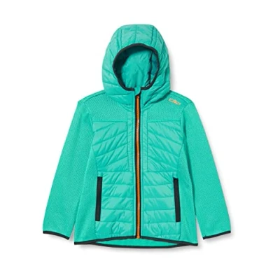 Abbildung von CMP Kinder Knit Tech Jacke mit fester Kapuze, Smaragd, 116
