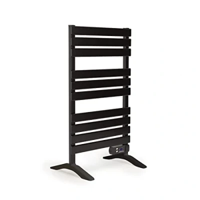 Abbildung von CREATE / WARM Towel 500W Elektrischer Badheizkörper Schwarz mit Standfüßen 103x55x5cm Thermostat, geringer Verbrauch