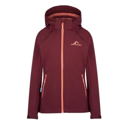 Abbildung von wasserabweisende winddichte Softshell Jacke Frauen ASKJA Burgunderrot/Lachsrosa