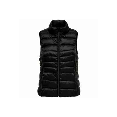 Abbildung von ONLY Damen ONLNEWCLAIRE Quilted Waistcoat OTW NOOS Steppweste 15225157,Black/Detail:Pipping Tone in Tone,S