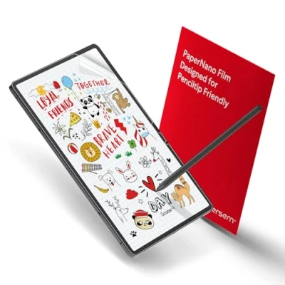 Abbildung von BERSEM 2 Stück Papier Schutzfolie für Galaxy Tab S9 FE 10.9 Zoll, / S8 S7 11 Matte Blendschutz mit Einfache Anbringung Schreiben und Zeichnen wie auf
