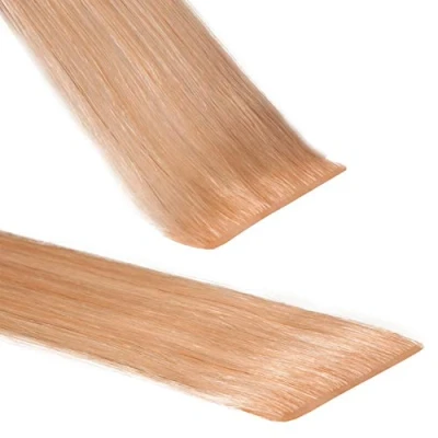 Abbildung von hair2heart Premium Invisible Tape Extensions Echthaar 40 Tapes 50cm Dunkelgoldblond