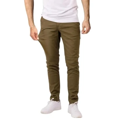 Abbildung von Performance Structure Pants Herren Olivgrün (Größe 32W/34L) Stilvolle Slim Fit Hosen Stretch Angenehme Männer für Business &amp; Freizeit