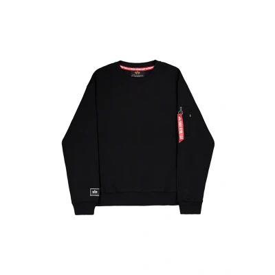 Abbildung von Alpha Industries Label BACK Print Sweatshirt, Herren, Größe: Small, Black