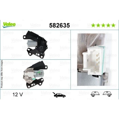 Abbildung von VALEO 582635 Scheibenwischermotor 12 hinten für Links /Rechtslenker PEUGEOT: Expert II Tepee