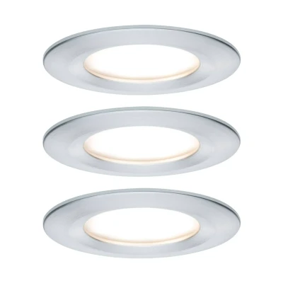 Abbildung von Paulmann LED Einbauspot Nova Coin 3er aluminium rund dimmbar