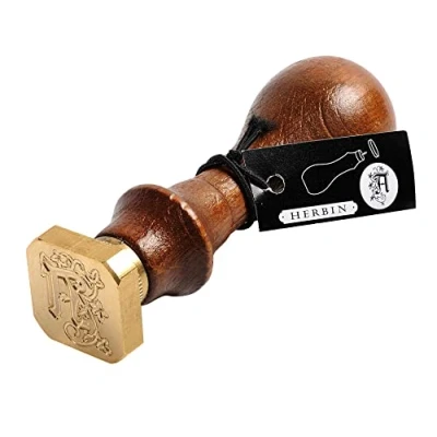 Abbildung von J.Herbin 40019T Siegel eckig mit HolzGriff Petschaft Buchstabe S