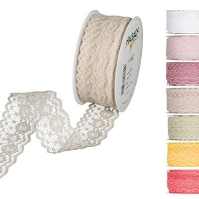 Abbildung von Spitze 37mm x 15m, Farbe: Leinen