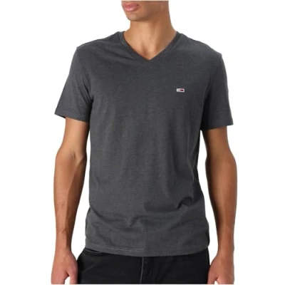 Abbildung von Tommy Jeans SLIM Jaspe TEE Tshirt basic Washed black, Herren, Größe: 44, black