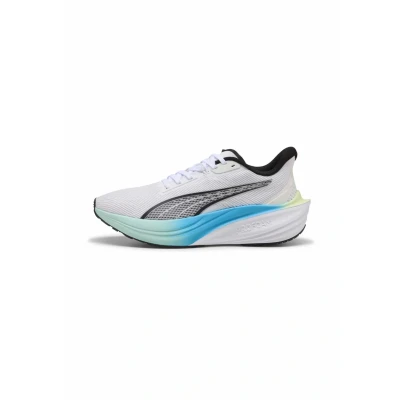 Abbildung von Puma Darter PRO Laufschuh Straße, Größe: 44.5, White black mint melt speed blue Schuhe