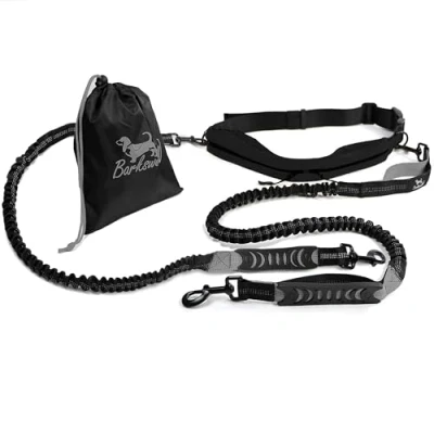 Abbildung von Joggingleine Hunde Handfreie Hundeleine für Laufen und Wandern Bauchgurt Elastische Bungee Leine bis zu einem Gewicht von 60kg
