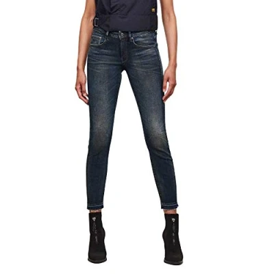 Abbildung von G STAR RAW Damen 3301 Mid Skinny Jeans, Schwarz (black radiant cobler restored D05889 B472 B997), 25W / 30L