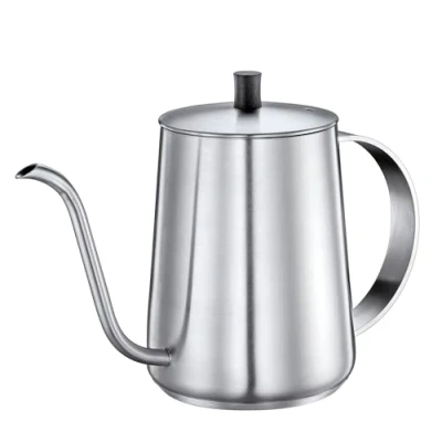 Abbildung von cilio Handbrüh Wasserkessel ADRIA Edelstahl Schwanenhals Präziser Handaufguss von Kaffee und Tee Kapselboden Ø 9 cm Induktionsgeeignet Inhalt: 900 ml/Maximale Kochfüllmenge: 650 ml