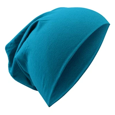 Abbildung von Miobo Kinder Slouch Beanie Mütze,Baumwolle,Unifarbe Tuerkis L