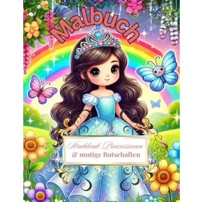Abbildung von Prinzessinnen Malbuch für Kinder: Zauberhafte Ausmalbilder mit stärkenden Affirmationen Kreativer Malspaß Mädchen