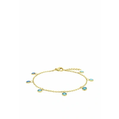 Abbildung von amor Zirkonia Synth Armband, Damen, Größe: 19, Blau
