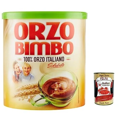 Abbildung von 12x Orzo Bimbo 100% italiano Instant lösliche Gerste Getreidekaffee Kaffee 120 gr + Italian Gourmet polpa 400g