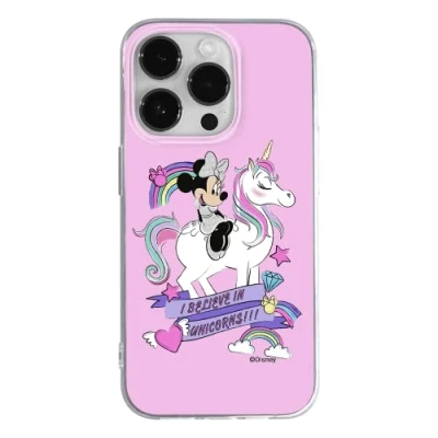 Abbildung von ERT GROUP Handyhülle für Apple iPhone 14 PRO MAX Original und offiziell Lizenziertes Disney Muster Minnie 035 optimal an die Form des Handy angepasst, hülle aus TPU