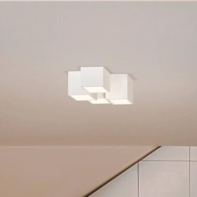 Abbildung von LEDVANCE SMART+ WiFi DECOR Deckenleuchte, weiß, 22W, 1680lm, regulierbares Weißlicht, dimmbar, 3000 6500K, multi kubisches Design, steuerbar per App, kompatibel mit Amazon, Google und Co.