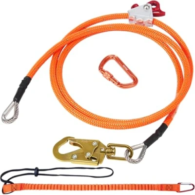 Abbildung von VEVOR Stahlkern Flipline Baumpfleger Flip Line Lanyard 3,05m Drahtseil