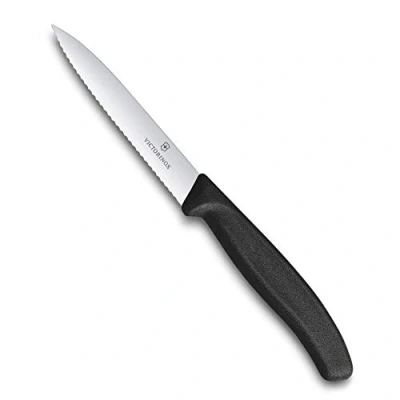 Abbildung von Victorinox Schälmesser Swiss Classic Schwarz Wellenschliff 10 cm