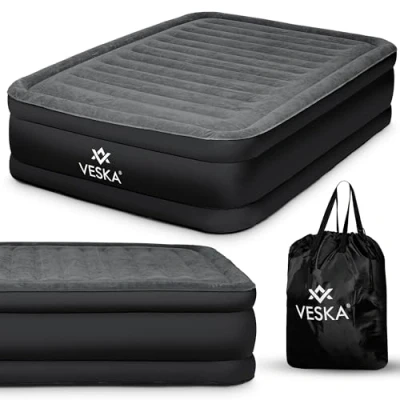 Abbildung von VESKA Luftbett Aufblasbare Matratze Selbstaufblasend Gästebett, (mit eingebauter elektrischer Pumpe), für Camping und Heimgebrauch mit Tasche
