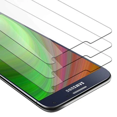 Abbildung von Cadorabo 3x Panzer Schutz Glas für Samsung Galaxy A7 2015 3 Stück Schutzfolie in Ultra Klar Hüllen freundlich Gehärtetes (Tempered) Dipslayschutz Folie 9H Härte Anti Kratzer